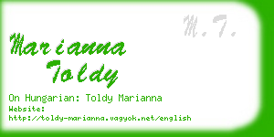 marianna toldy business card